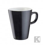 Konisk porselenskrus sort 23 cl